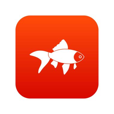 Balık simgesi dijital kırmızı
