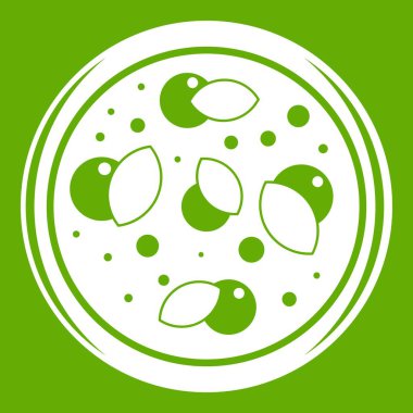 Yeşil simge yeşil pizza