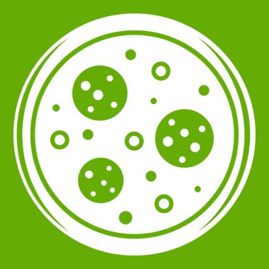 Sosis ve zeytin simgesi yeşil olan lezzetli pizza