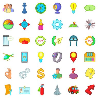 Kurumsal Icons set, karikatür tarzı