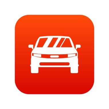 Araba simgesi dijital kırmızı