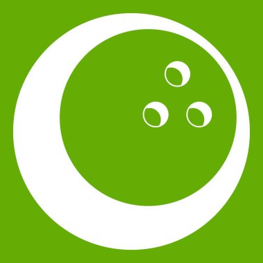 Mermer bowling topu simgesi yeşil