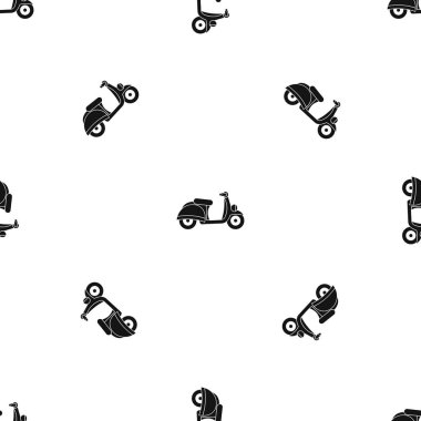 Motosiklet desen sorunsuz siyah