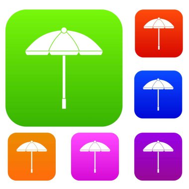 Güneş şemsiyesi koleksiyonu ayarla