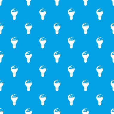 Ampul ve Dünya gezegeninin kesintisiz mavi model