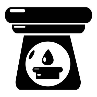 Spa aroma şişe simgesi, basit tarzı