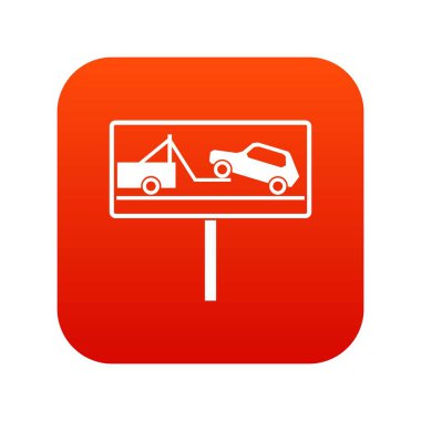 Hiç Park işareti simgesi dijital kırmızı