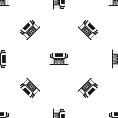 Tayland tapınak desen sorunsuz siyah