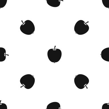 Apple desen sorunsuz siyah