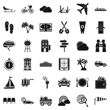 Gemi Icons set, basit tarzı