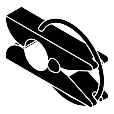 Giysi iğnesi simgesi, basit biçim