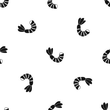 Karides desen sorunsuz siyah