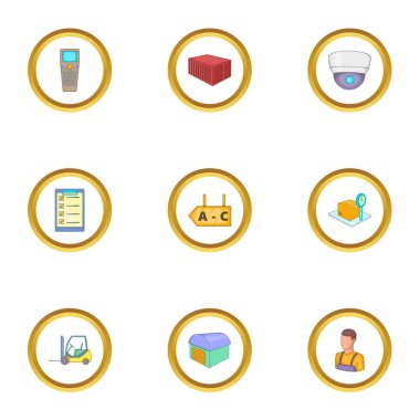 Ürünler Icons set, karikatür tarzı alınmasından