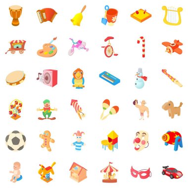 Oyun Icons set, karikatür tarzı