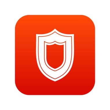 Kalkan simgesi dijital kırmızı