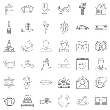 Gelin Icons set, anahat stili