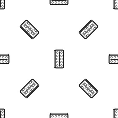 Suluboya fırça model sorunsuz siyah bir kutu içinde