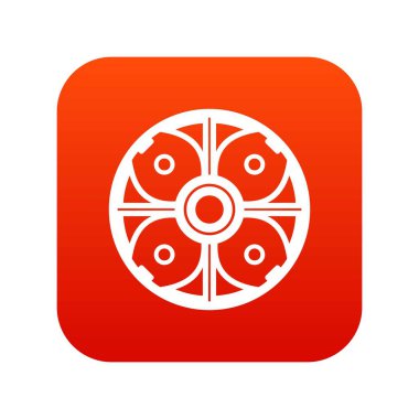 Kalkan simgesi dijital kırmızı