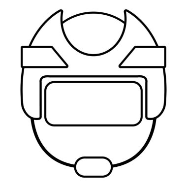 Hokey kask simgesi, anahat stili