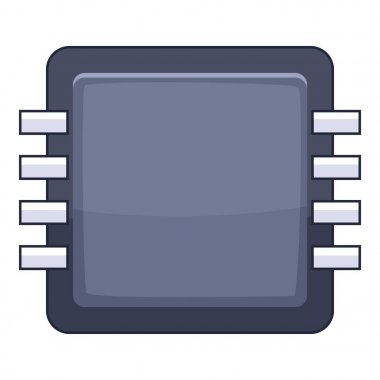 Mikroişlemci simgesi, karikatür tarzı