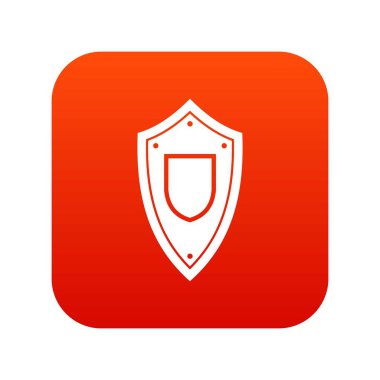 Kalkan simgesi dijital kırmızı