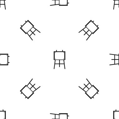 Ahşap şövale desen sorunsuz siyah