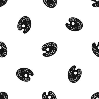 Resim paleti desen sorunsuz siyah