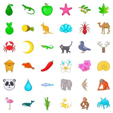 Flamingo simgeleri, çizgi film tarzı