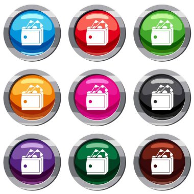 M-cüzdan nakit ile 9 koleksiyonu ayarla