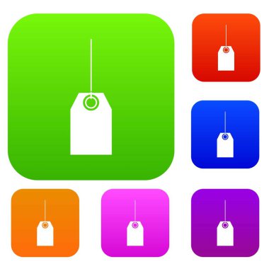 Boş siyah etiket koleksiyonu ayarla