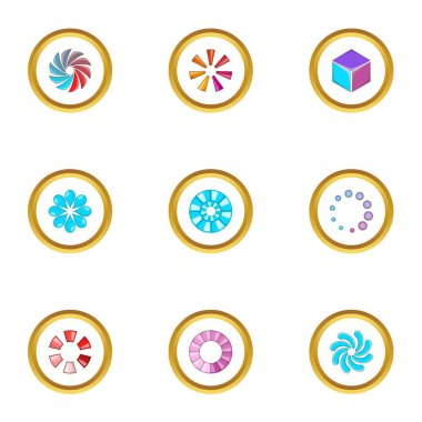 İmleç Icons set yükleniyor, karikatür tarzı