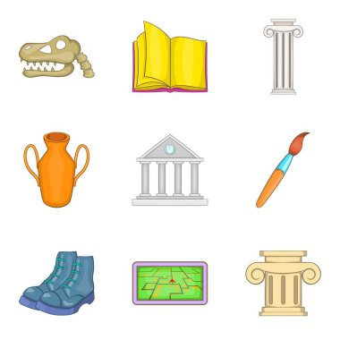 Eski bina simgeleri ayarla, tarzı çizgi film