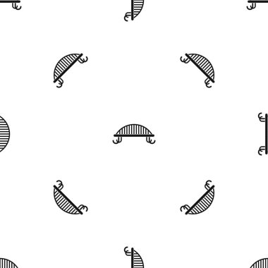 Sırt deseni sorunsuz siyah tezgah