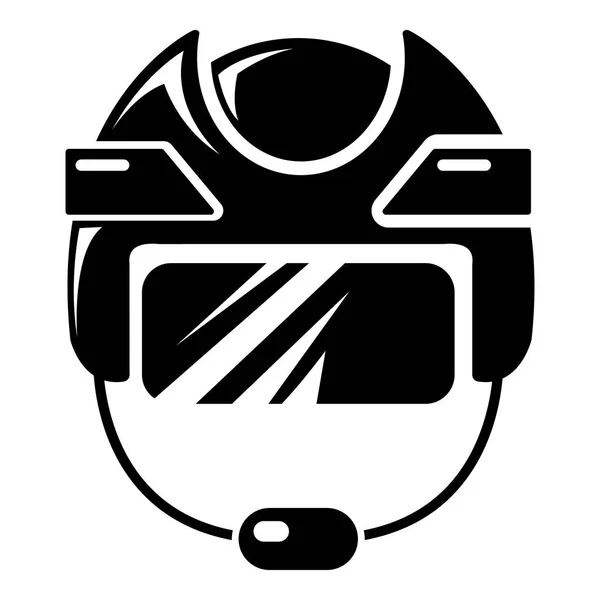 Hokejové helmy ikona, jednoduchý styl — Stockový vektor