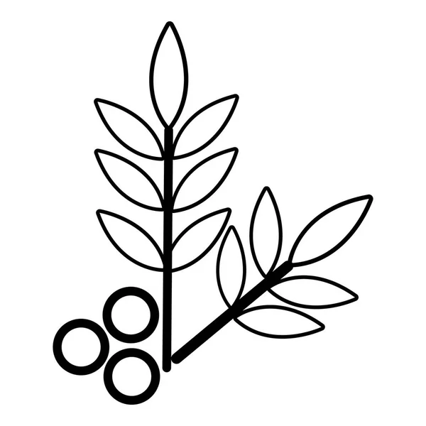 Spa eco leafs icon , outline style — Stock Vector