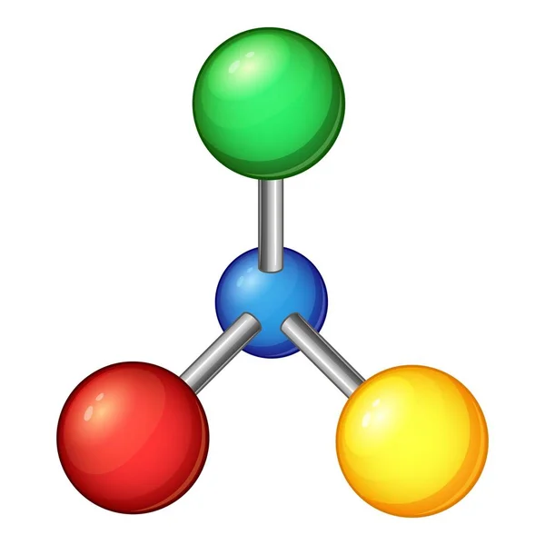 Значок лабораторної молекули, мультиплікаційний стиль — стоковий вектор