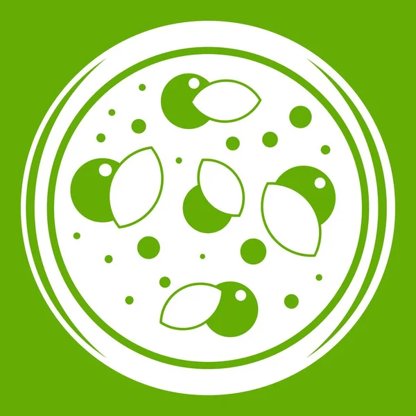 Yeşil simge yeşil pizza