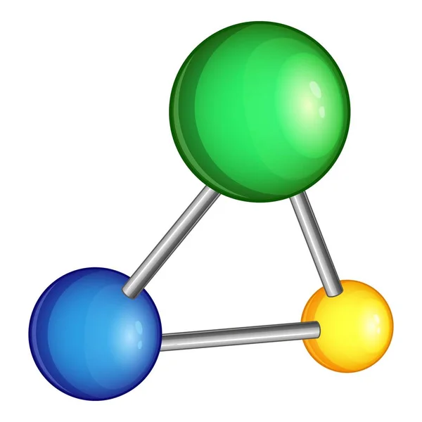 Icono de molécula química, estilo de dibujos animados — Vector de stock