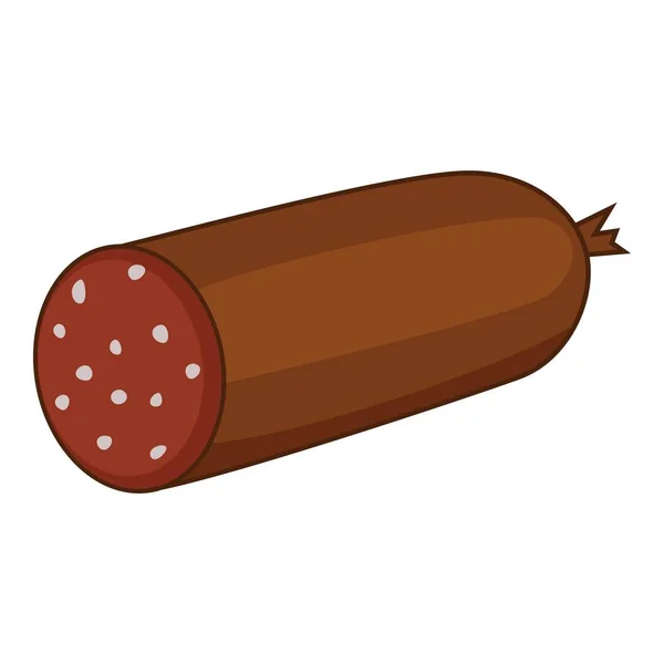 Icône de salami, style dessin animé — Image vectorielle