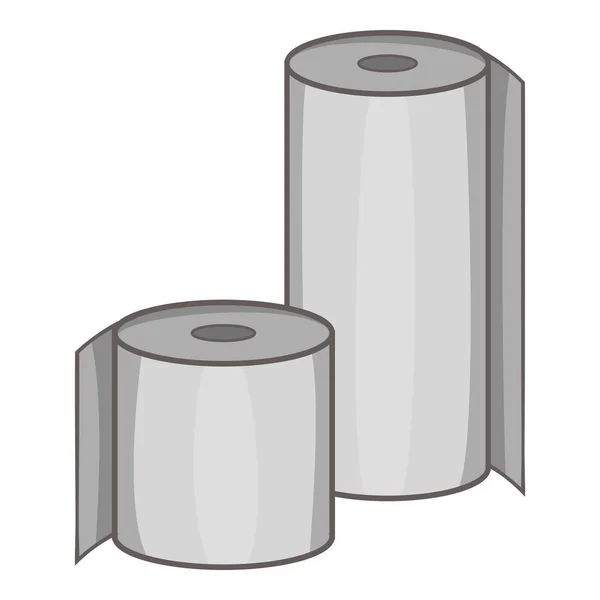 Toalettpapper-ikonen, tecknad stil — Stock vektor