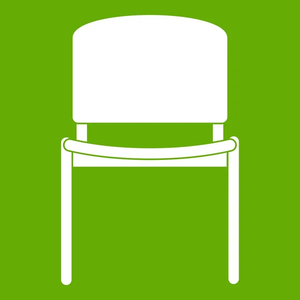 Negro icono de silla de oficina verde — Vector de stock