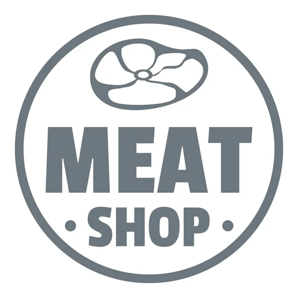 Современный логотип мясного магазина, простой стиль — стоковый вектор