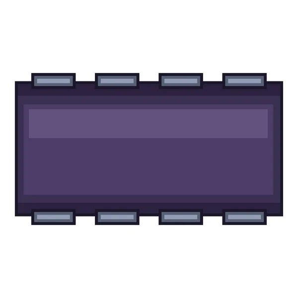 Dark blue chip icon, cartoon style — Stock Vector