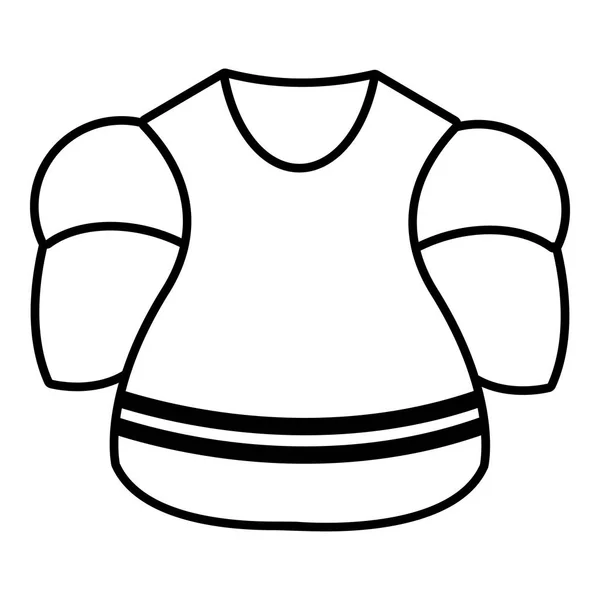 Icône uniforme de hockey sur glace, style contour — Image vectorielle