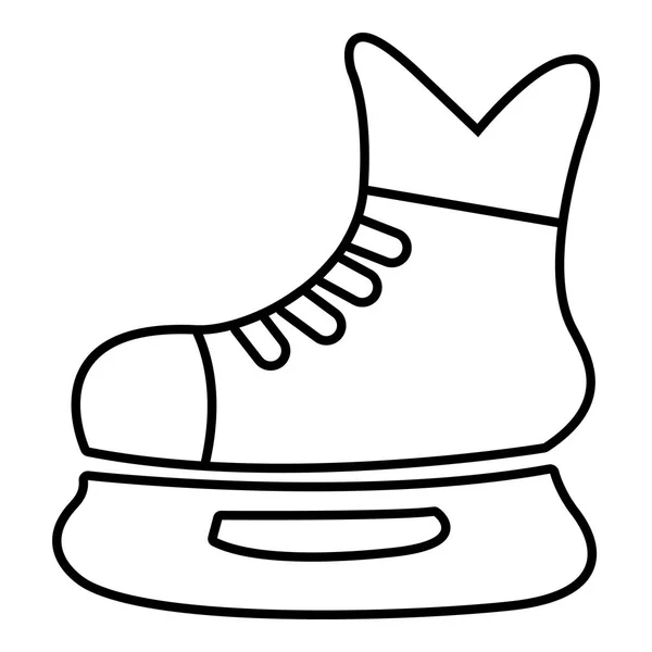 Ice hockey skate ikona, styl konturu — Wektor stockowy