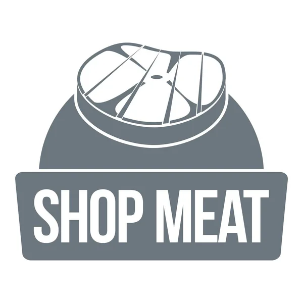 Магазин мяса логотип, простой стиль — стоковый вектор
