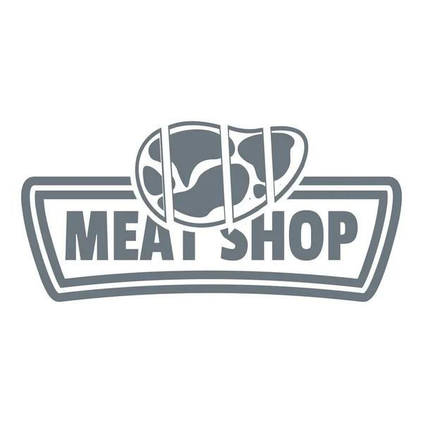 Логотип мясного магазина, простой стиль — стоковый вектор