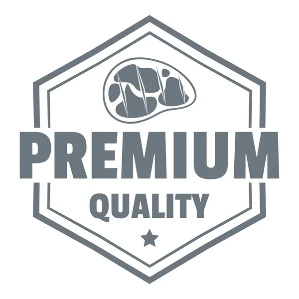 Logotipo de calidad de carne premium, estilo simple — Vector de stock
