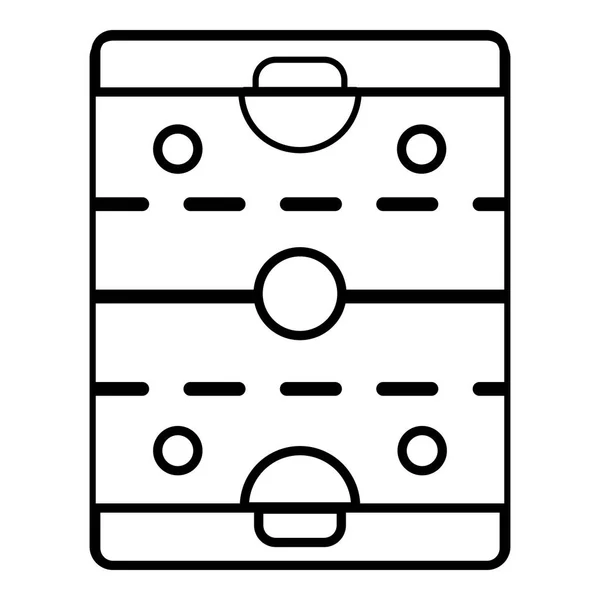 Icono de campo de hielo de hockey, estilo de esquema — Vector de stock