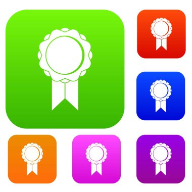 Kurdele ile rozet koleksiyonu ayarla